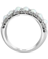 Effy Cultured Freshwater Pearl (3-1/2mm) Cluster Ring in Sterling Silver