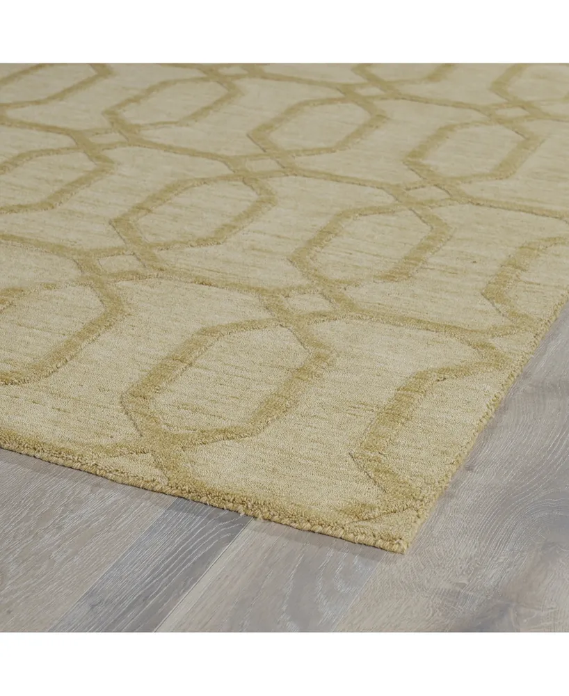 Kaleen Imprints Modern IPM03-28 Yellow 2' x 3' Area Rug