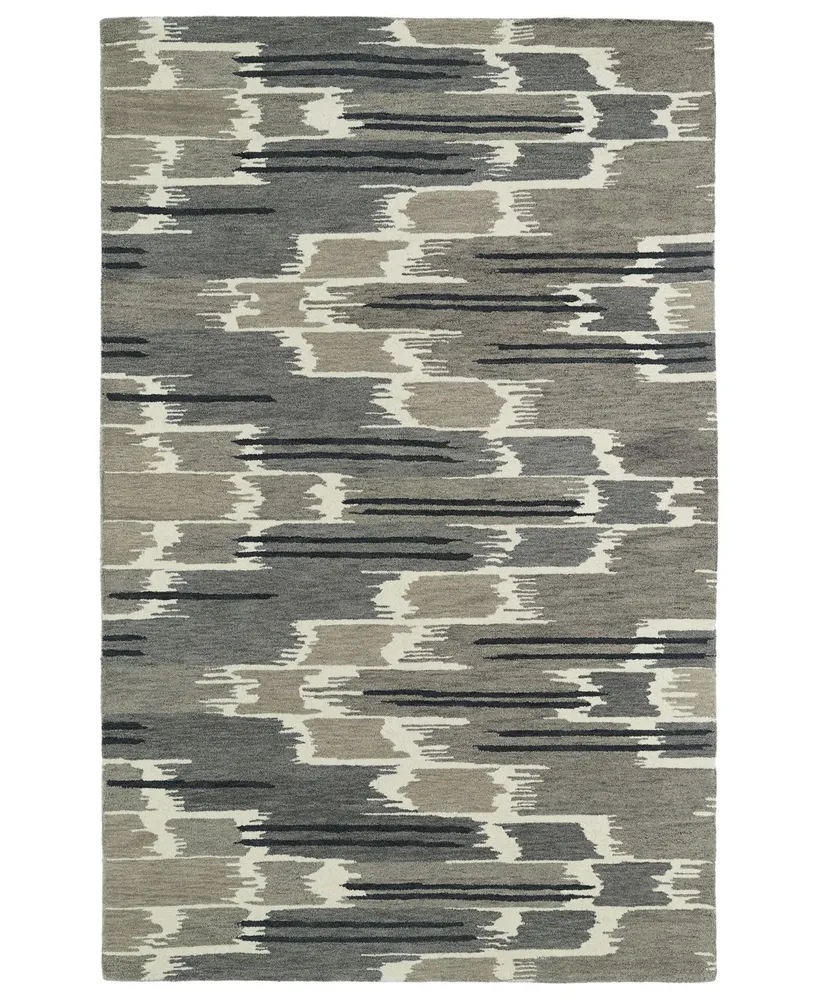 Kaleen Global Inspirations GLB02-75 Gray 5' x 7'9" Area Rug