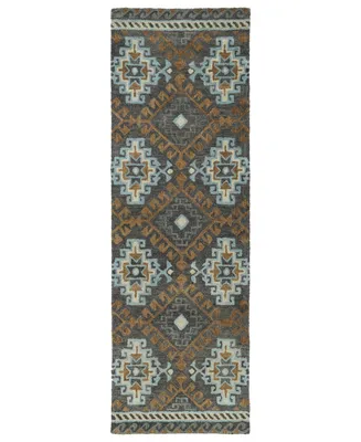 Kaleen Global Inspirations GLB07-75 Gray 2'6" x 8' Runner Rug