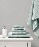 Madison Park Spa Waffle Jacquard Luxury Combed Cotton 6-Pc. Bath Towel Set