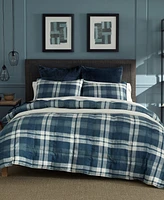 Nautica Crossview Plaid Microsuede Piece Comforter Set