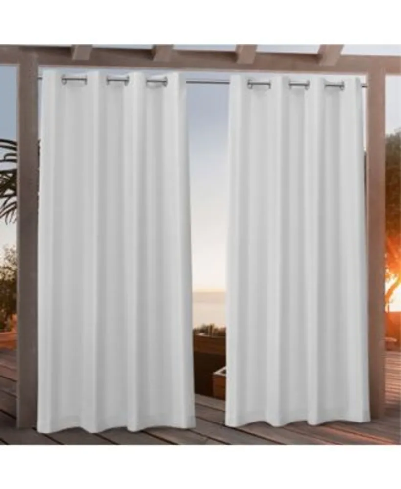 Nicole Miller Canvas Indoor Outdoor Grommet Top Curtain Panel Pair