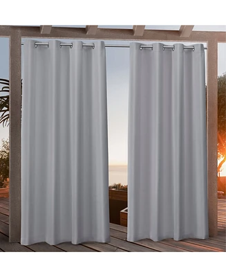 Nicole Miller Canvas Indoor/Outdoor Grommet Top 54" X 84" Curtain Panel Pair