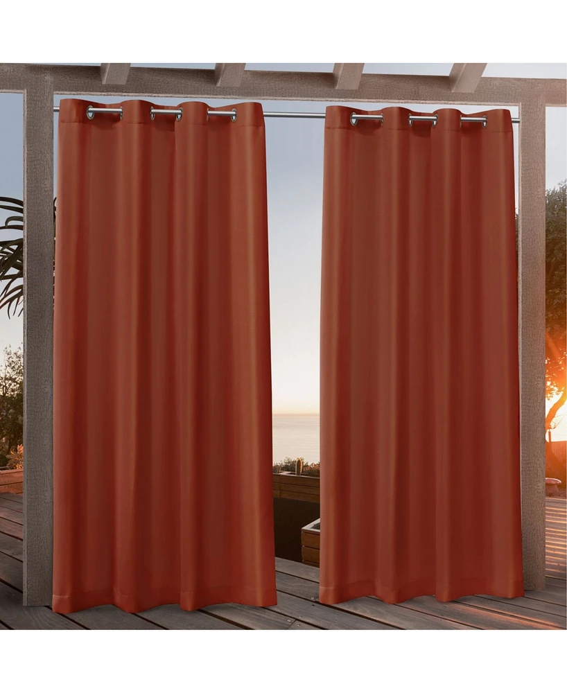 Nicole Miller Canvas Indoor/Outdoor Grommet Top 54" X 84" Curtain Panel Pair