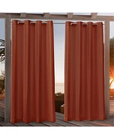 Nicole Miller Canvas Indoor/Outdoor Grommet Top 54" X 84" Curtain Panel Pair