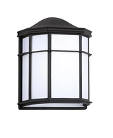 Jonathan Y Henry 9.7" Outdoor Frosted Acrylic/Metal Integrated Led Sconce