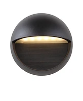 Jonathan Y Orbe 6.25" Outdoor Metal/Glass Integrated Led Sconce