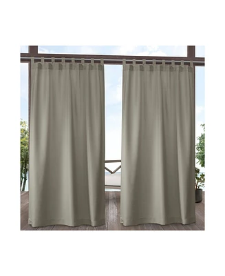 Exclusive Home Indoor/Outdoor Solid Cabana Tab Top Curtain Panel Pair