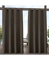 Exclusive Home Indoor/Outdoor Solid Cabana Grommet Top Curtain Panel Pair