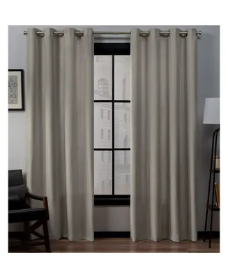 Exclusive Home Loha Linen Grommet Top Window Curtain Panel Pair