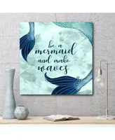 Courtside Market Mermaid Quotes I 20" x 20" Gallery-Wrapped Canvas Wall Art