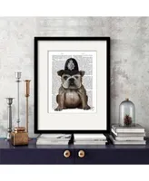 Courtside Market Bulldog Policeman Framed Matted Art Collection