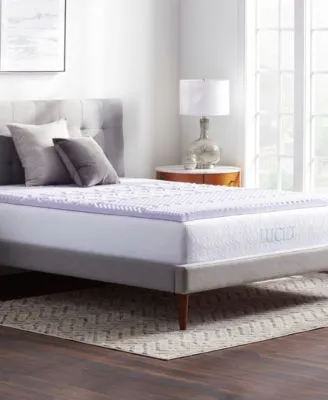 Dream Collection By Lucid 5 Zone Lavender Memory Foam Mattress Topper Collection