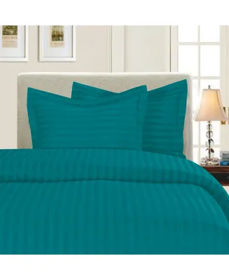 Elegant Comfort Luxurious Stripe Wrinkle-Free Pc Duvet Cover Set