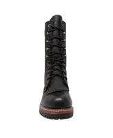 AdTec Men's 10" Fireman Logger Black