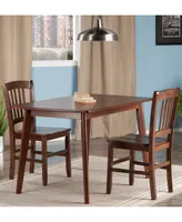 Shaye 3-Piece Set Dining Table with Slat Back Chairs