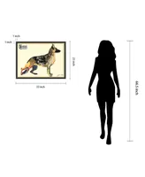 Empire Art Direct 'German Shepherd' Dimensional Collage Wall Art - 25'' x 33''