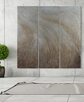 Empire Art Direct Gold Waves 3-Piece Textured Metallic Hand Painted Wall Art Set by Martin Edwards, 60" x 20" x 1.5"