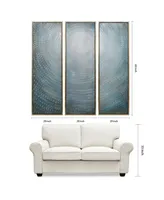 Empire Art Direct Concentric 3-Piece Textured Metallic Hand Painted Wall Art Set by Martin Edwards, 60" x 20" x 1.5"