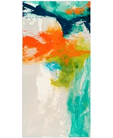 Empire Art Direct 'Tidal Abstract 1' Frameless Free Floating Tempered Glass Panel Graphic Wall Art - 24" x 48''