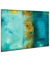Empire Art Direct 'Castle Court' Frameless Free Floating Tempered Art Glass Wall Art - 48" x 32''