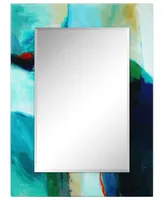 Empire Art Direct Reverse Printed Tempered Art Glass with Rectangular Beveled Mirror Wall Decor - 48" x 36''