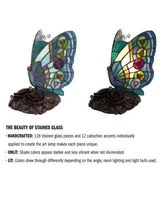 Lavish Home Tiffany Style Butterfly Lamp-Stained Glass Table Lamp