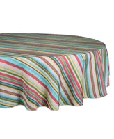 Summer Stripe Outdoor Tablecloth with Zipper 60" Round