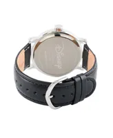 EwatchFactory Men's Disney Mickey Mouse Black Strap Watch 44mm