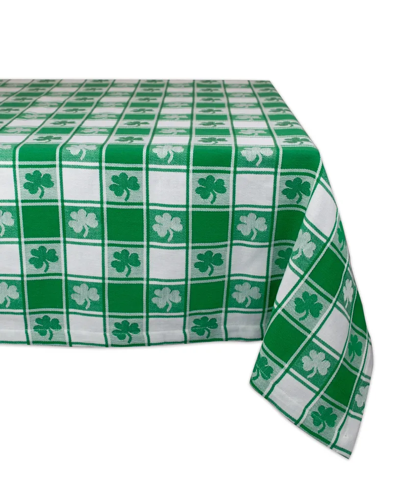 Shamrock Woven Check Tablecloth 60" x 84"