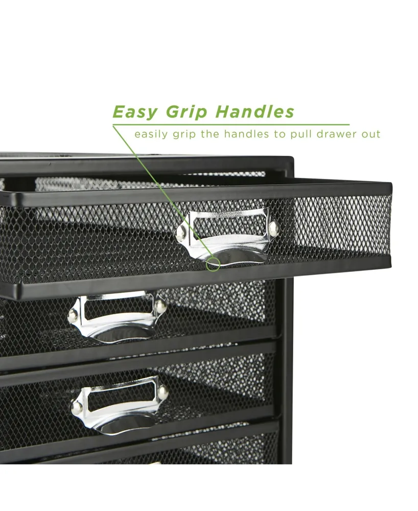 Mind Reader 5 Drawer Storage Cabinet, Heavy Duty Multi