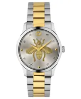 Gucci Unisex G-Timeless Two-Tone Stainless Steel Bracelet Watch 38mm