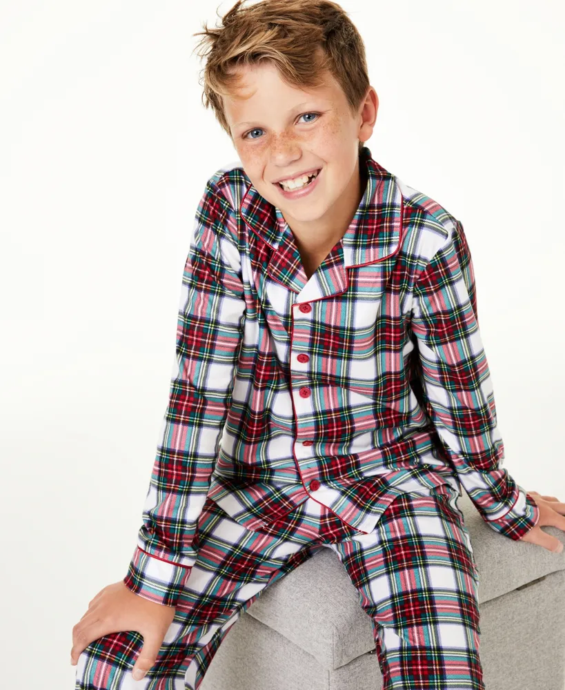 Family Pajamas Matching Family Pajamas Kids Stewart Plaid Pajama Set,  Created for Macy's