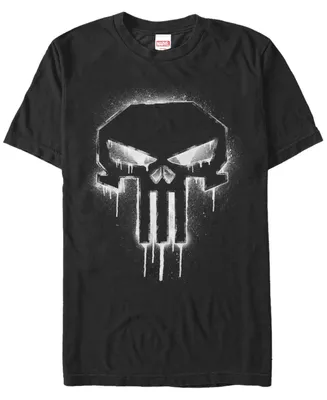 Marvel Men's Punisher The Spray Paint Skull Logo Short Sleeve T-Shirt