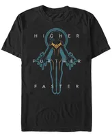 Marvel Men's Captain Higher, Further and Faster Silhouette Short Sleeve T-Shirt