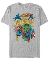 Marvel Men's Comic Collection Retro Team Avengers Short Sleeve T-Shirt