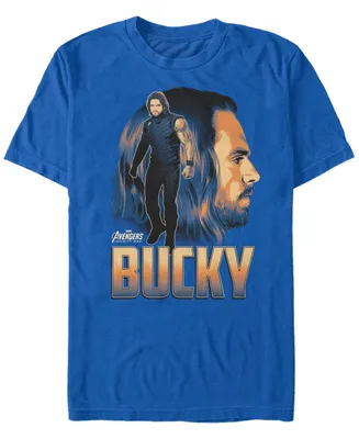 Marvel Men's Avengers Infinity War Bucky The Winter Solider Pop Art Posed Profile Short Sleeve T-Shirt