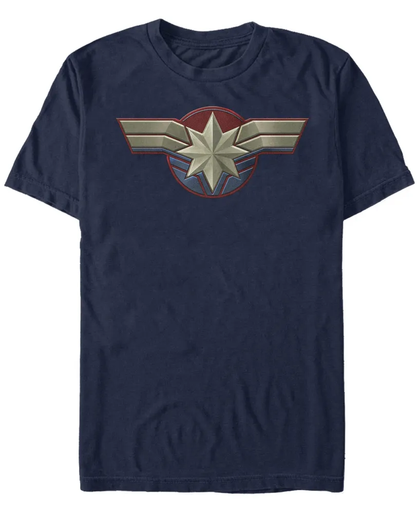 Captain Marvel Men's Uniform Costume Short Sleeve T-Shirt