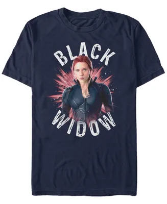 Marvel Men's Avengers Black Widow Star Burst Short Sleeve T-Shirt