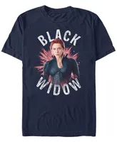 Marvel Men's Avengers Black Widow Star Burst Short Sleeve T-Shirt