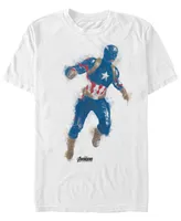 Marvel Men's Avengers Endgame Watercolor Painted Captain America Short Sleeve T-Shirt