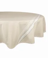 Chambray French Stripe Tablecloth 70" Round
