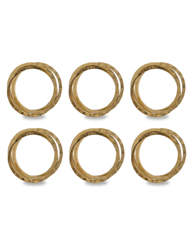 Design Imports Intertwined Napkin Ring Set of 6