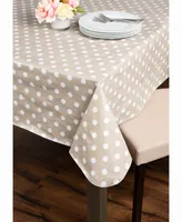 Design Imports Polka Dot Vinyl Tablecloth 70" Round