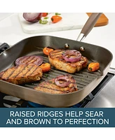 Anolon Advanced Home Hard-Anodized 11" Nonstick Deep Square Grill Pan