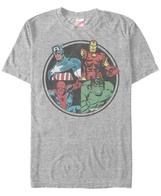 Marvel Men's Comic Collection Classic Avengers Group Shot Short Sleeve T-Shirt