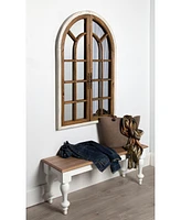 Kate and Laurel Boldmere Wood Windowpane Arch Mirror - 28" x 44"