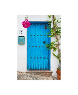 Philippe Hugonnard Made in Spain Blue Front Door in Mijas Canvas Art