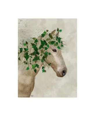 Fab Funky Horse Porcelain with Ivy Canvas Art - 19.5" x 26"